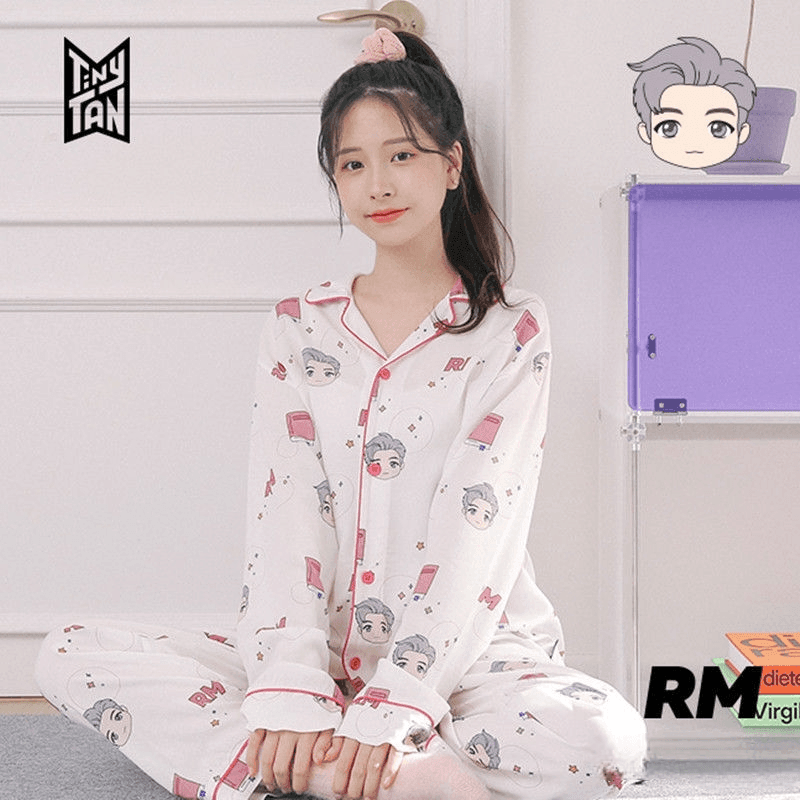 BTS MERCH Pijama TINY TAN MIC DROP (todos los miembros)