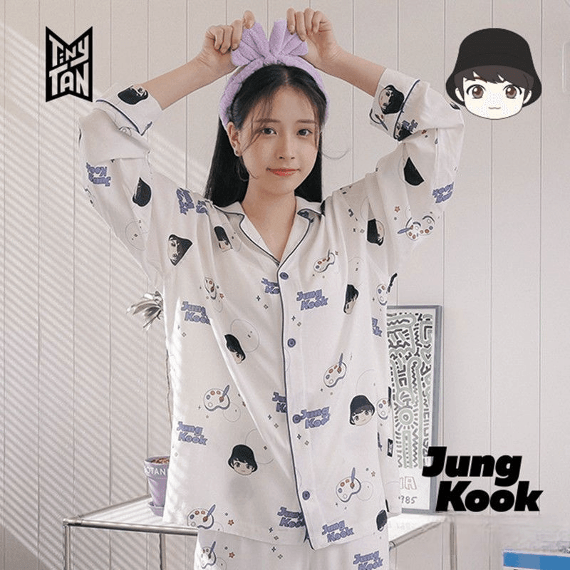 BTS MERCH Pijama TINY TAN MIC DROP (todos los miembros)