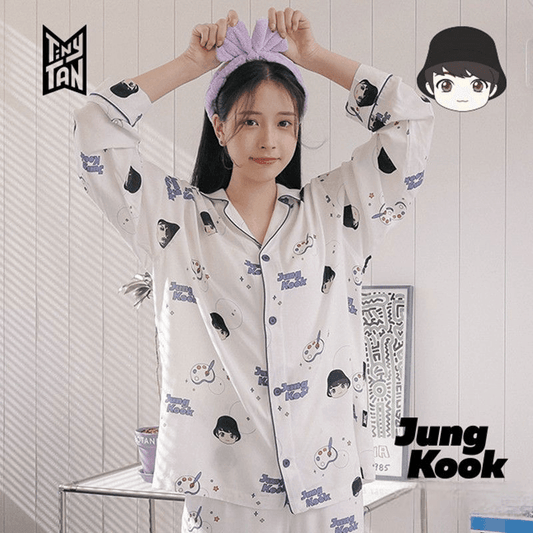 BTS MERCH Pijama TINY TAN MIC DROP (todos los miembros)