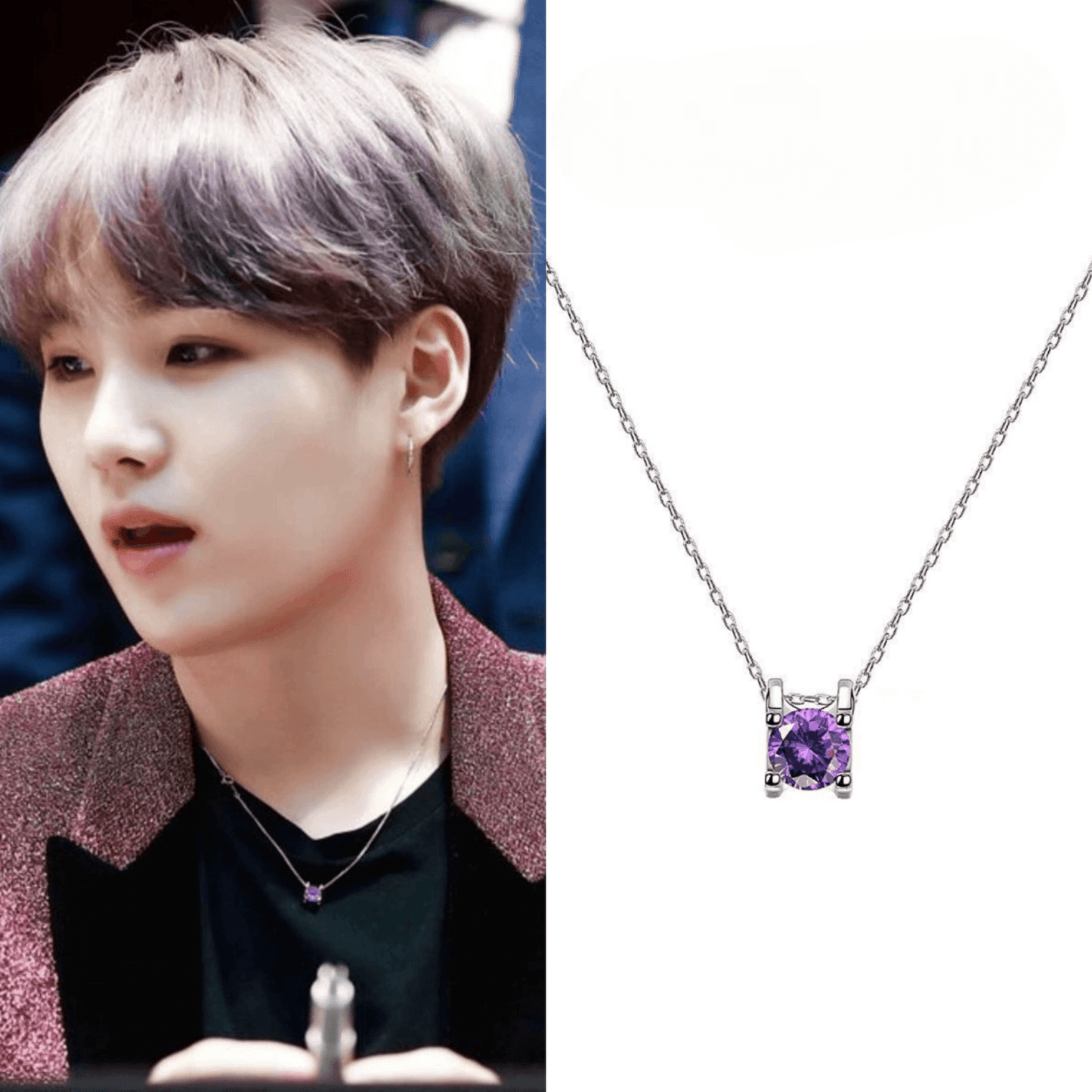 COLLAR BTS SUGA PÚRPURA