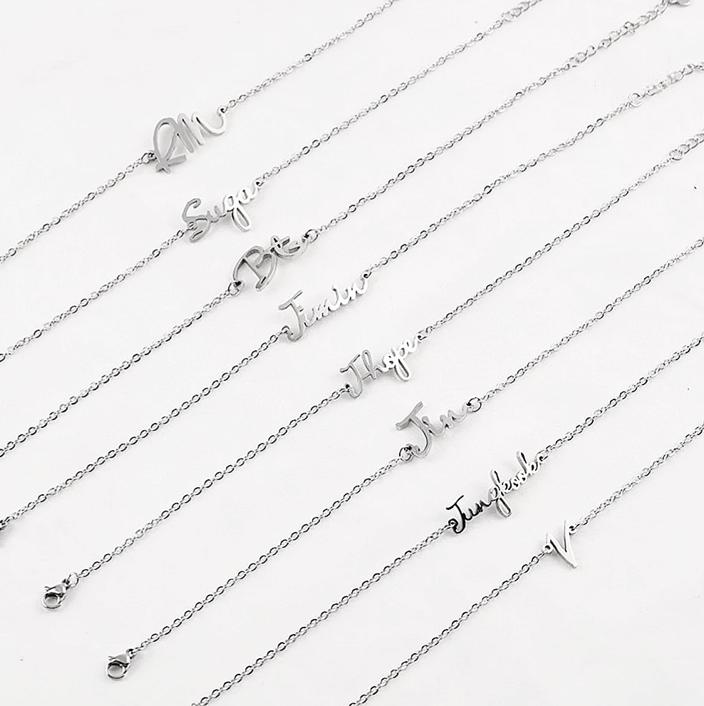 PULSERA BTS ACERO INOXIDABLE