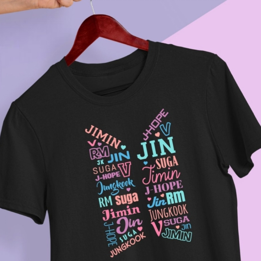 CAMISETA BTS 100% ALGODÓN 