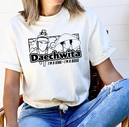 CAMISETA SUGA AGUST D DAECHWITA 100% ALGODÓN (blanco y negro) 