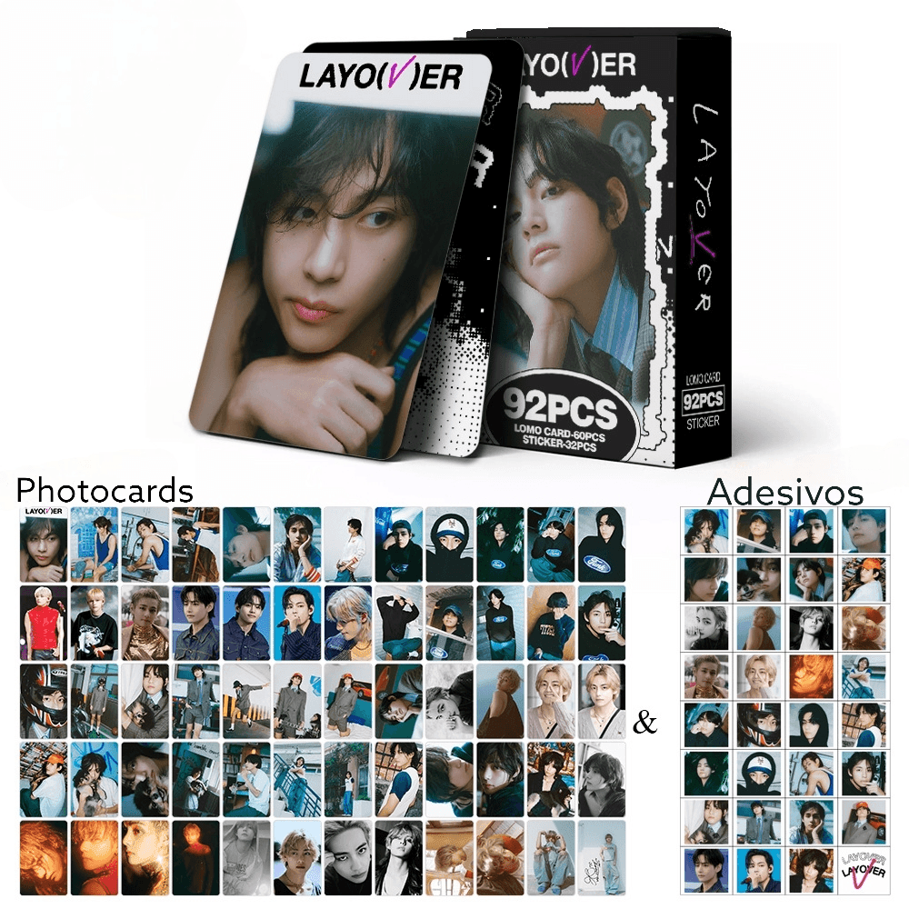 V LAYOVER PHOTOCARDS 92 PCS (60 FOTOTARJETAS + 32 PEGATINAS)