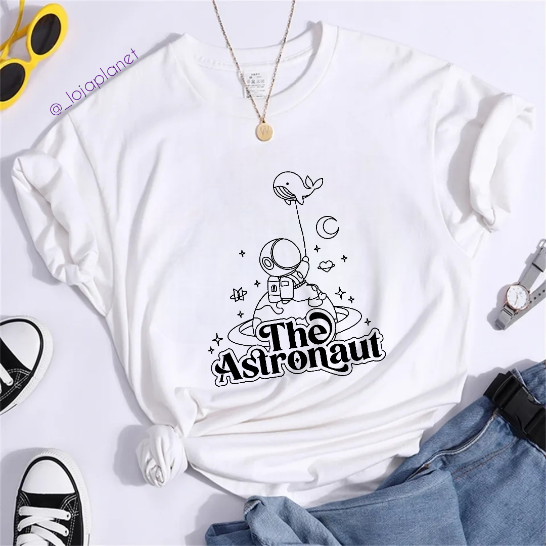 CAMISETA BTS JIN EL ASTRONAUTA 100% ALGODÓN (blanco y negro) 