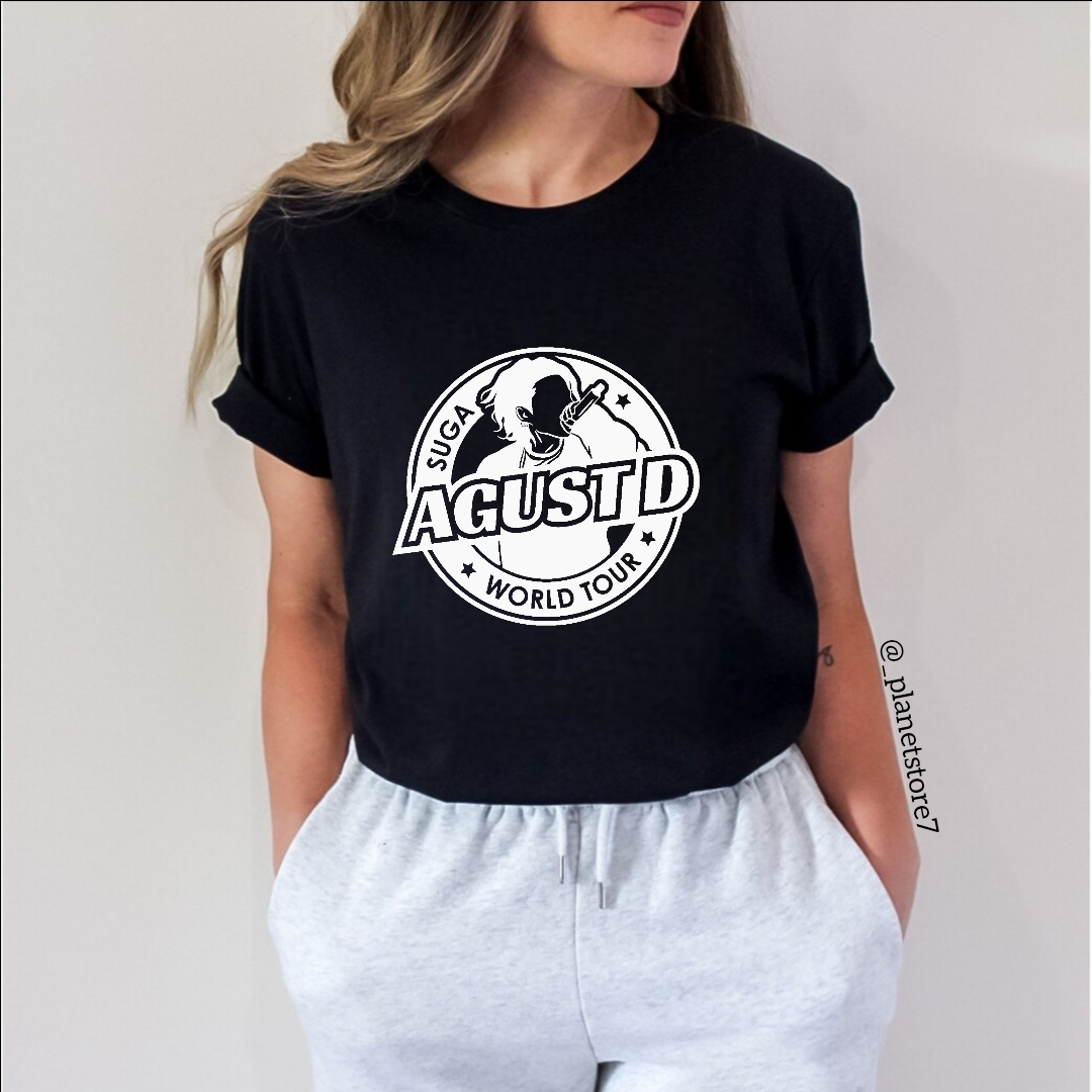 CAMISETA SUGA D'DAY AGUST D 100% ALGODÓN (blanco y negro) 