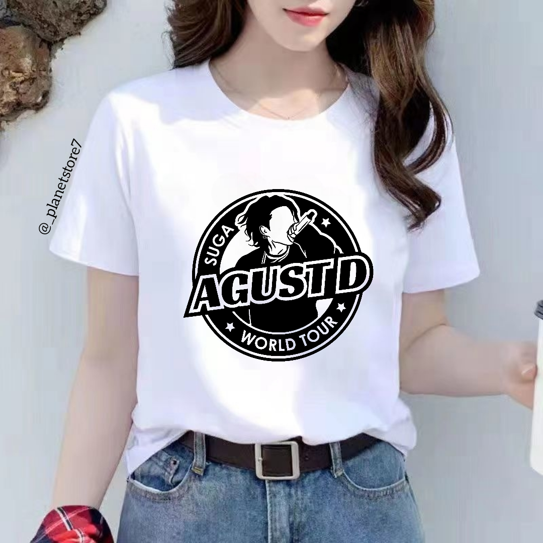 CAMISETA SUGA D'DAY AGUST D 100% ALGODÓN (blanco y negro) 