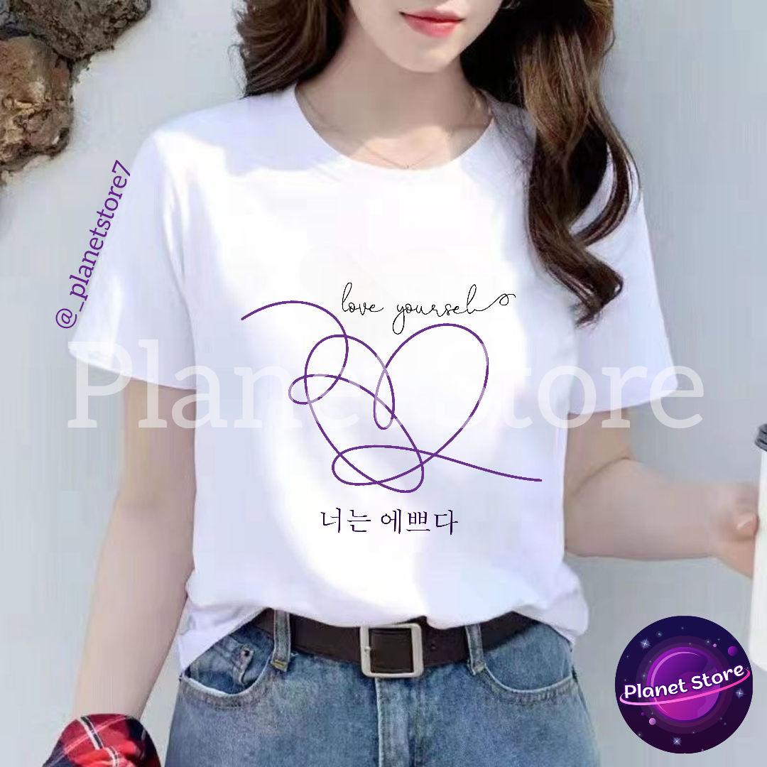 CAMISETA BTS LOVE YOURSELF 100% ALGODÓN 