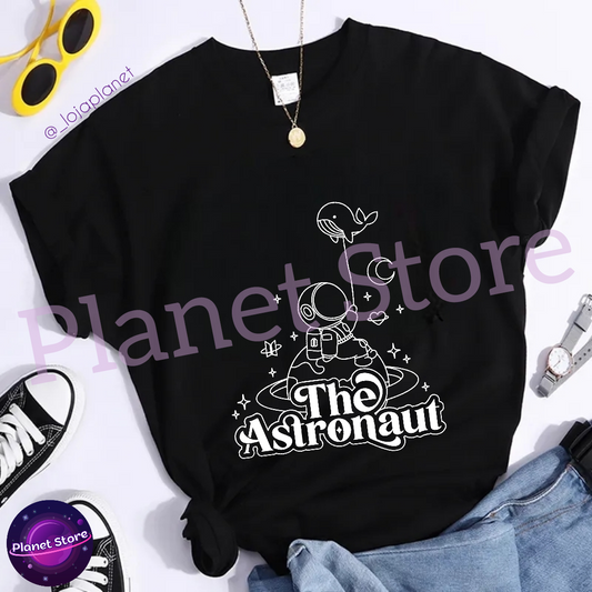CAMISETA BTS JIN EL ASTRONAUTA 100% ALGODÓN (blanco y negro) 