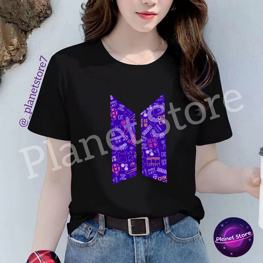 CAMISETA BTS 100% ALGODÓN (blanca y negra) 