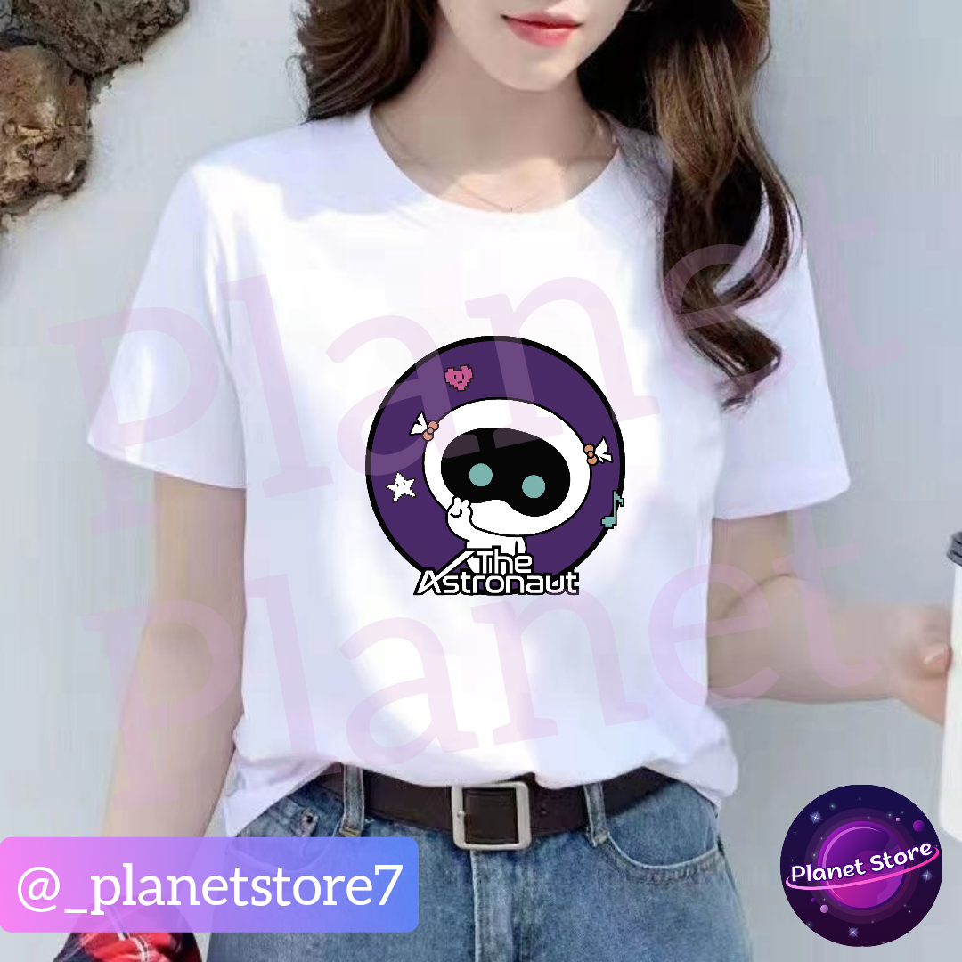 CAMISETA WOOTTEO EL ASTRONAUTA 100% ALGODÓN (blanco y negro) 