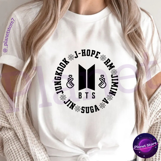 CAMISETA BTS 100% ALGODÓN 