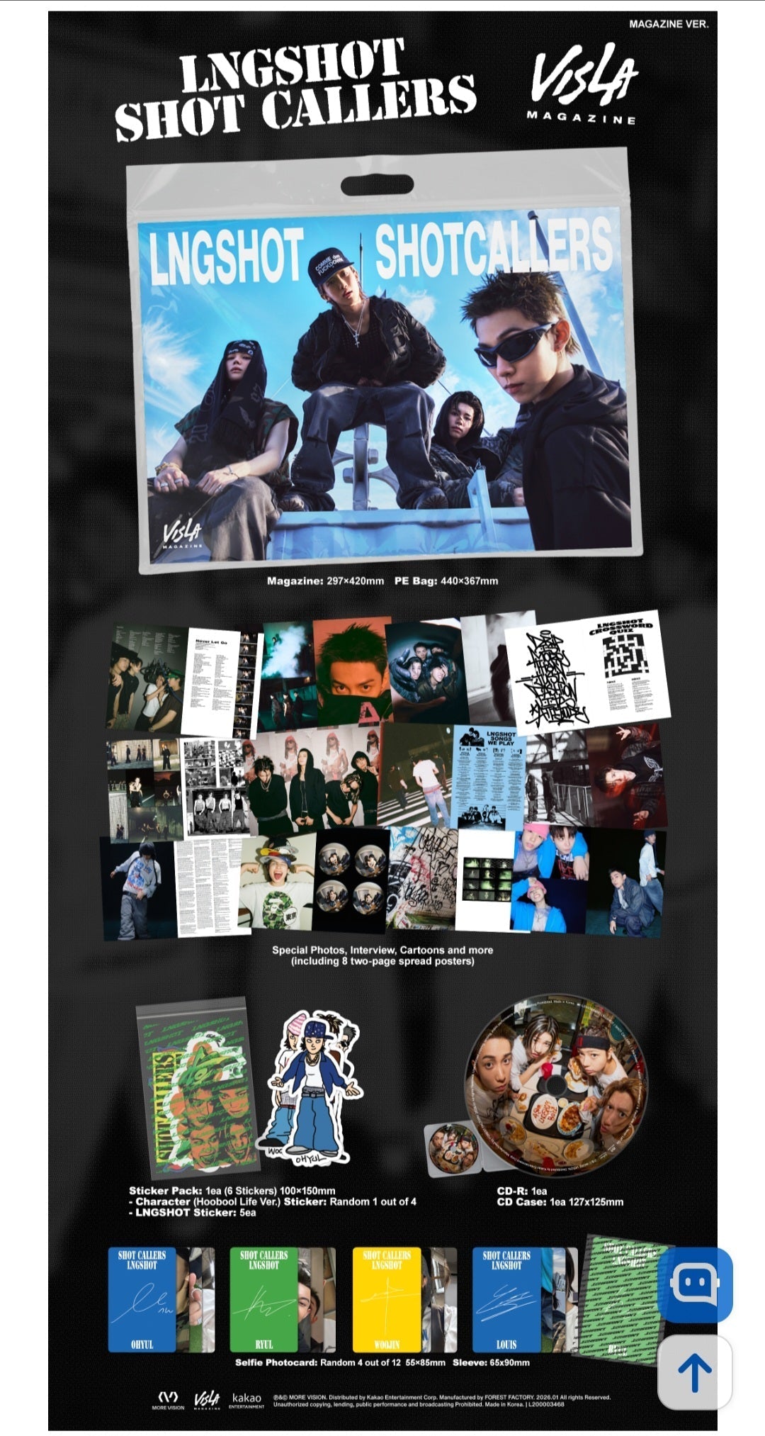LNGSHOT ALBUM SHOT CALLERS (Vers. Estándar/Revista) [MERCH OFICIAL]
