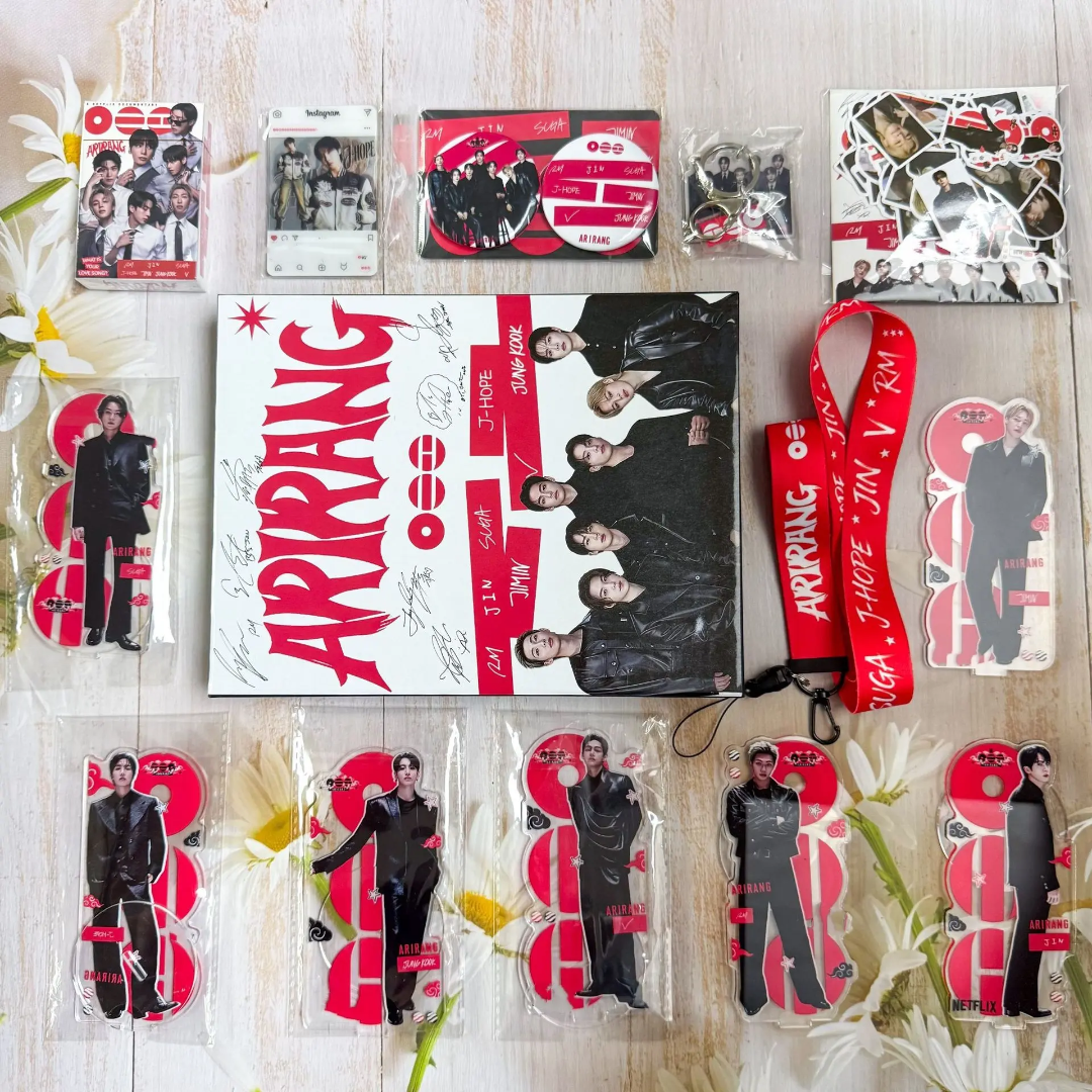 BTS ARIRANG KIT CON 175 PIEZAS (¡CAJA DE REGALO CON/ VARIOS ARTÍCULOS!✨)